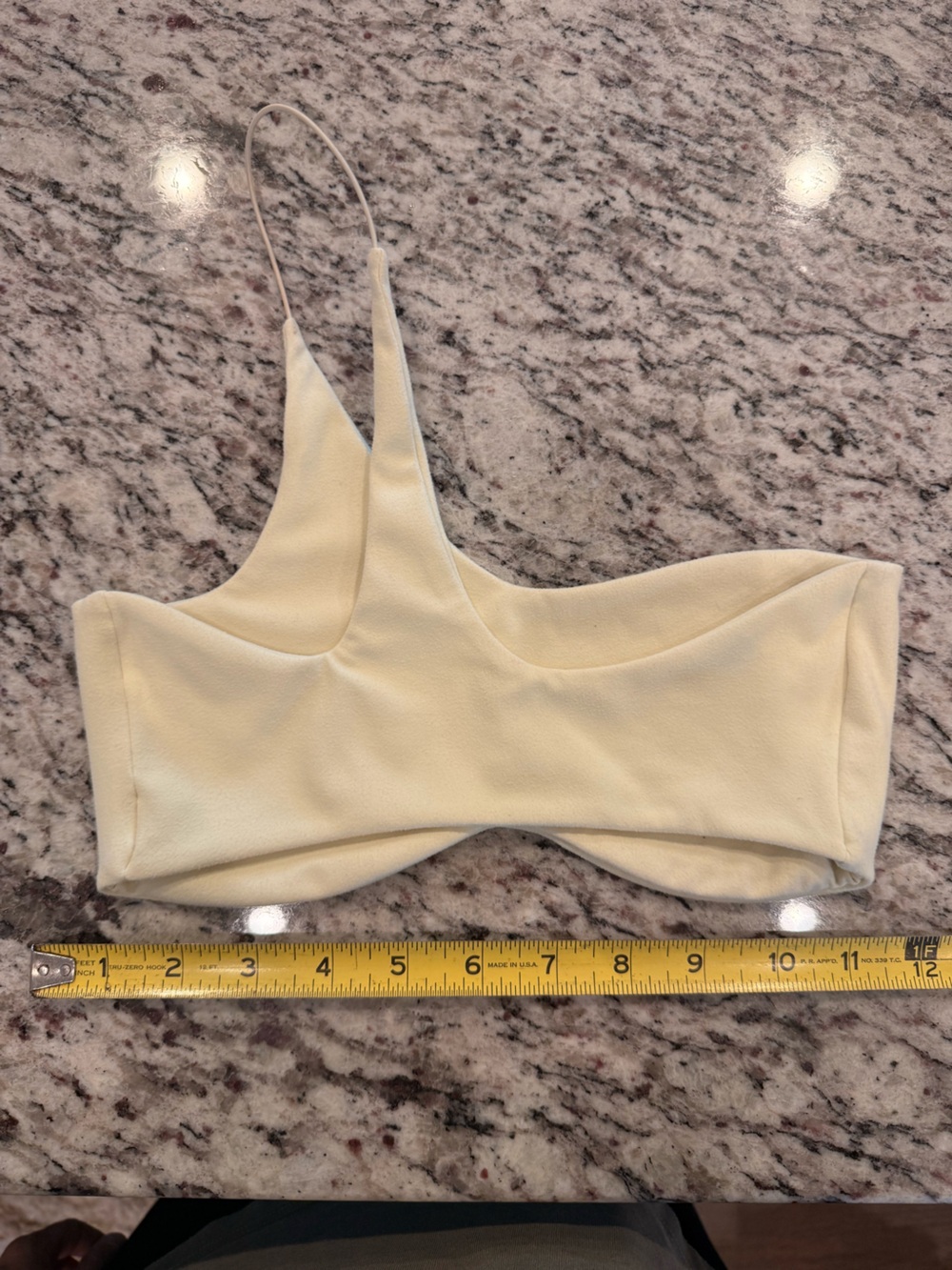 Joah Brown EUC Corded Single Strap Bra – Second Skin Sueded Lemon - Picture 7 of 8